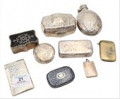 GROUP OF NINE SILVER BOXESGrou