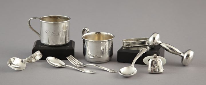 Group of Nine Silver Children's