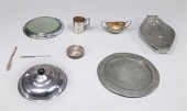 Group of nine silver plate ass