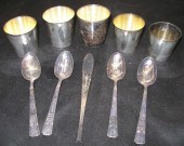 Group of Nine Silverplate Item