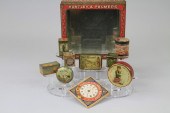GROUP OF NINE SMALL TINS compr