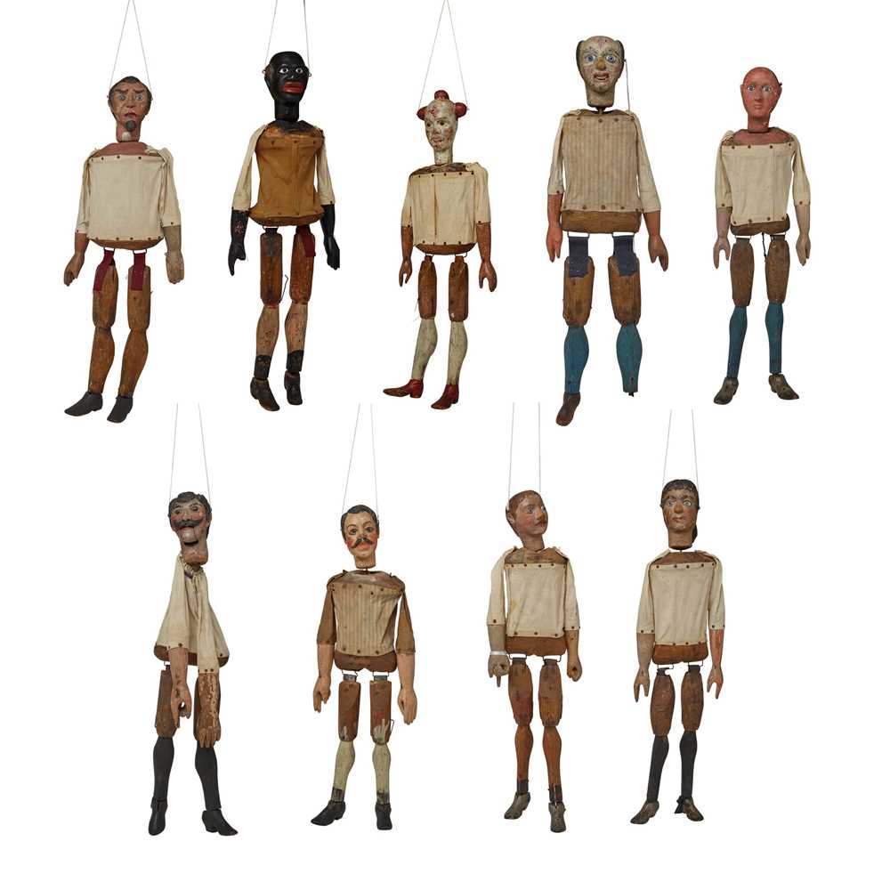 GROUP OF NINE VICTORIAN CLOWES