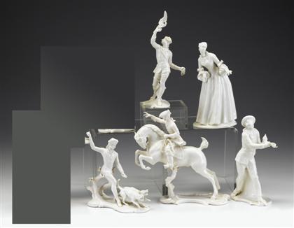 Group of Nymphenburg porcelain