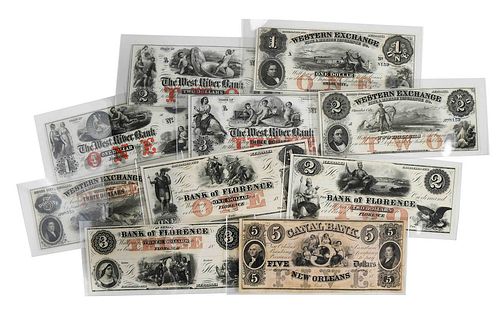 GROUP OF OBSOLETE BANK NOTESten
