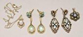Group of opal jewelry: scroll