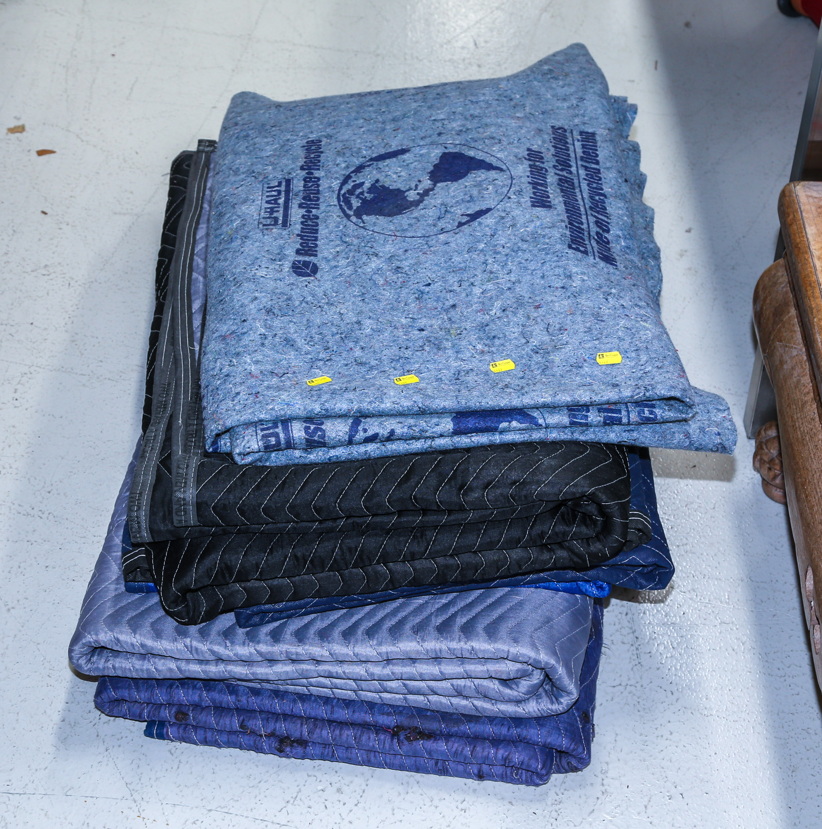 GROUP OF PACKING BLANKETS .