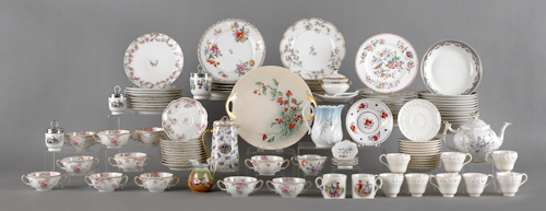 Group of painted porcelain to