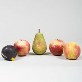 GROUP OF PAINTED STONE MODELS