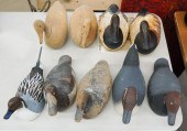 GROUP OF PAINTED WOOD AND COMP