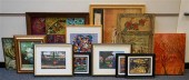 GROUP OF PAINTINGS AND PRINTSG