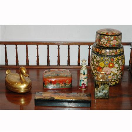Group of Papier Mache Articles 	 