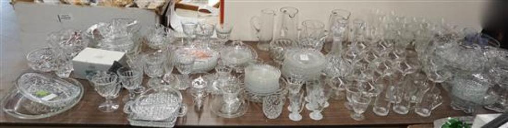 GROUP OF PATTERN GLASS, ETCHED