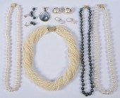 GROUP OF PEARL JEWELRY, 8 ITEM