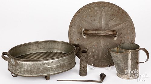 GROUP OF PENNSYLVANIA TINWARE, 19TH