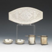 GROUP OF PERSIAN SILVER AND AM