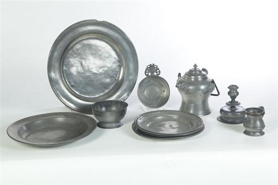 GROUP OF PEWTER.  American and