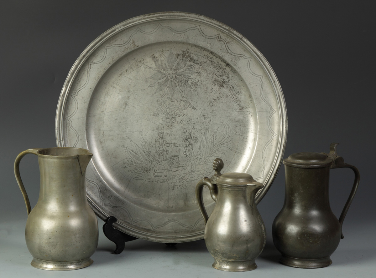 Group of Pewter Large Pewter