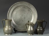 Group of Pewter Large Pewter C