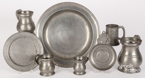 GROUP OF PEWTER TABLEWARES, 19TH