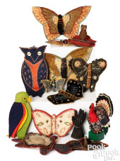 GROUP OF PIN CUSHIONS AND NEED