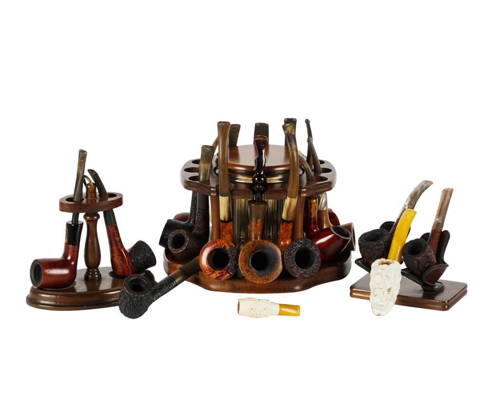 GROUP OF PIPE STANDS &
