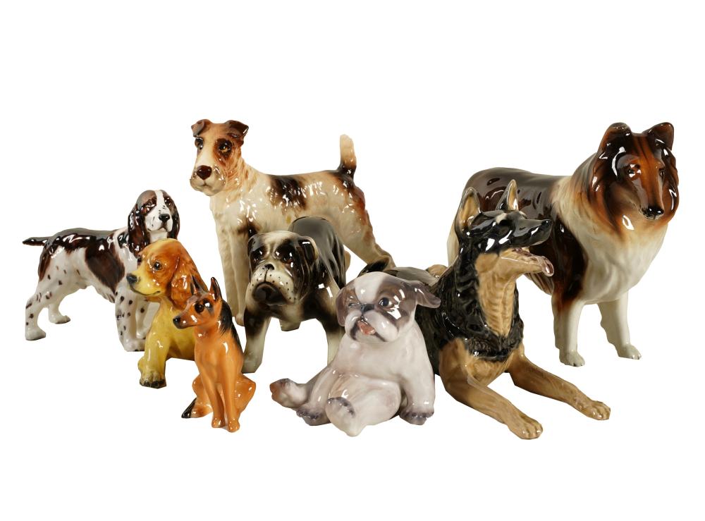 GROUP OF PORCELAIN DOG