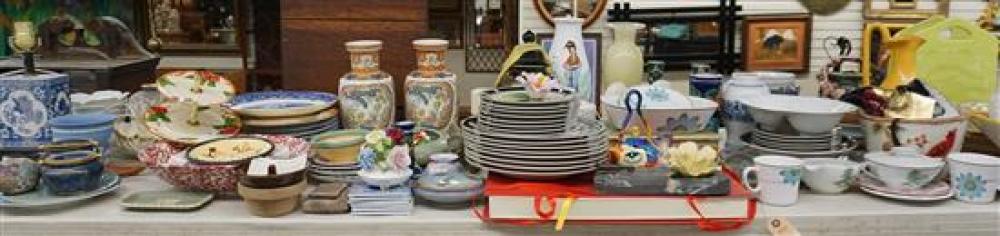 GROUP OF PORCELAIN, ONYX,