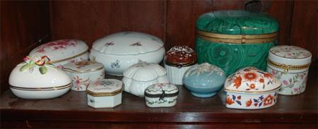 Group of Porcelain Trinket Boxes 