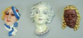 GROUP OF PORCELAIN WALL MASKSG