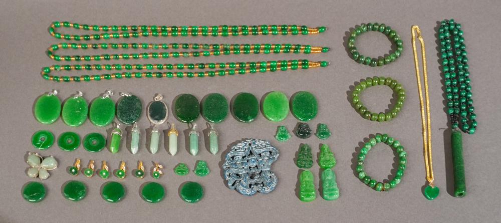 GROUP OF PREDOMINANTLY JADE,
