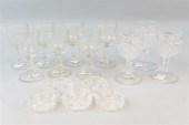 GROUP OF PRESSED GLASS CORDIAL