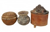 GROUP OF PRIMITIVE PAINTED CLA