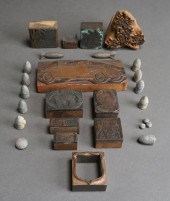 GROUP OF PRINTING BLOCKS AND L