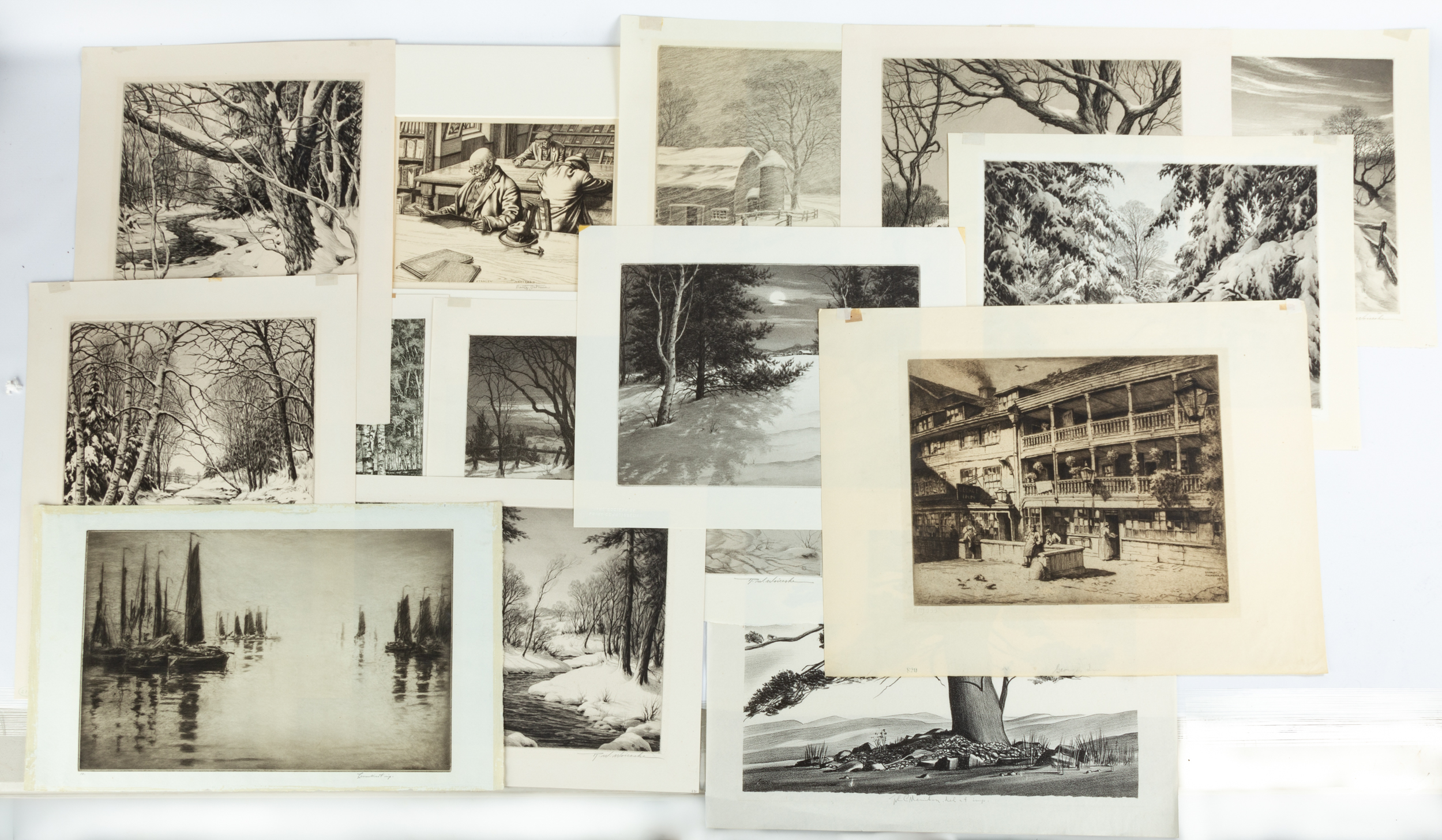 GROUP OF PRINTS AND ETCHINGS