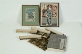 GROUP OF PRINTS AND SCROLLS.