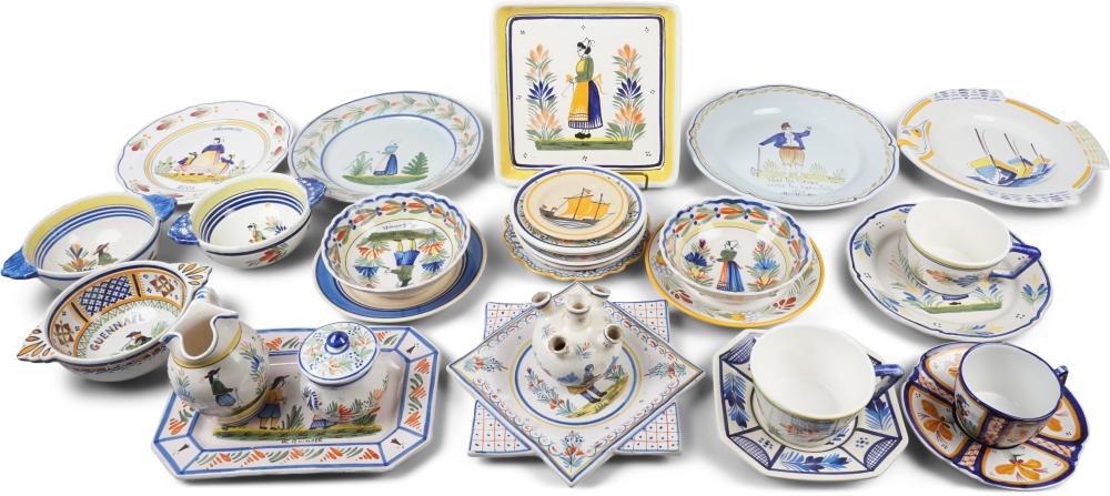 GROUP OF QUIMPER (FRANCE) FIGURAL
