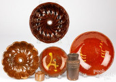 GROUP OF REDWARE, 19TH C.<br>G