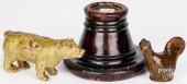 GROUP OF REDWARE, TO INCLUDE J