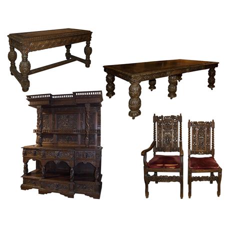Group of Renaissance Revival Carved