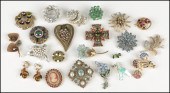 GROUP OF RHINESTONE AND FAUX P