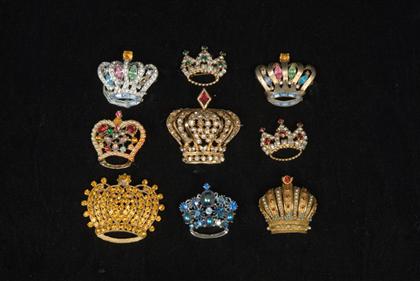 Group of rhinestone "crown"