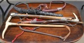 GROUP OF RIDING CROPS AND WHIP
