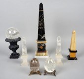 GROUP OF ROCK CRYSTAL AND OTHE