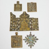 Group of Russian Enamelled Bro