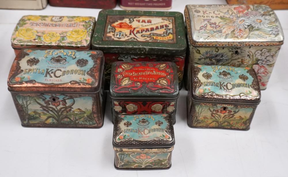 GROUP OF RUSSIAN TEA TINSGroup of