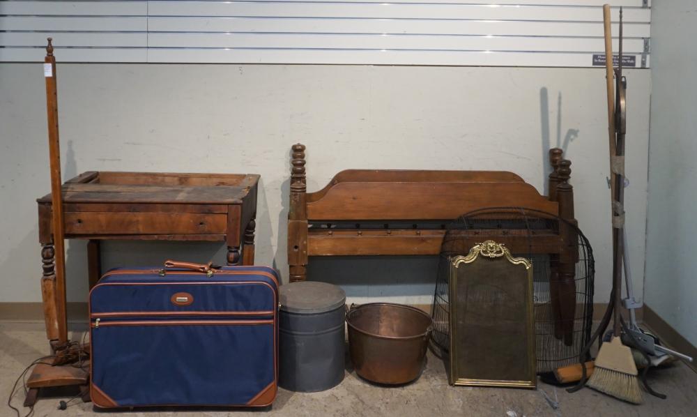 GROUP OF RUSTIC FURNITURE AND