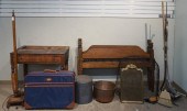 GROUP OF RUSTIC FURNITURE AND