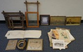 GROUP OF RUSTIC WOOD FRAMES AN