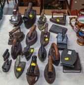 GROUP OF SAD IRONS, STEAM IRON