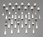 Group of Scottish Silver Flatw